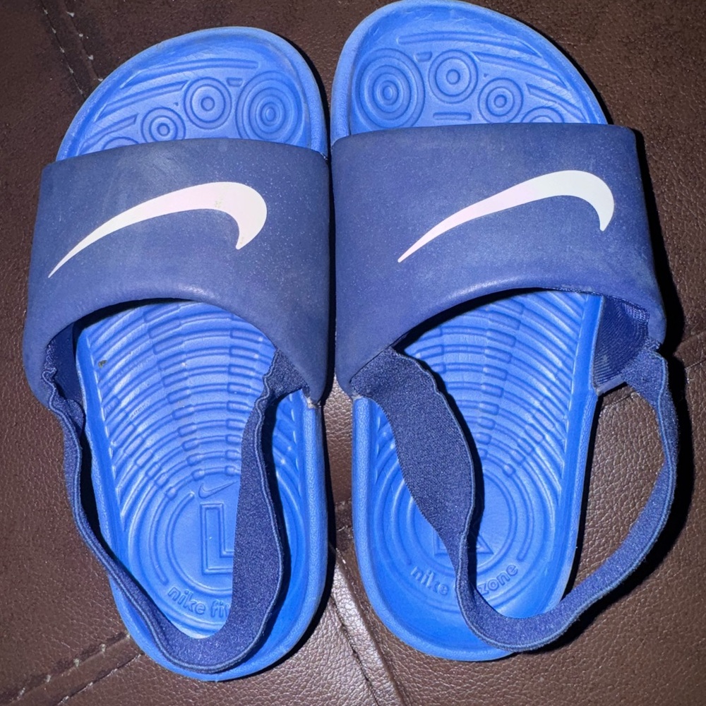 Nike Blue Sporty Slide Sandals